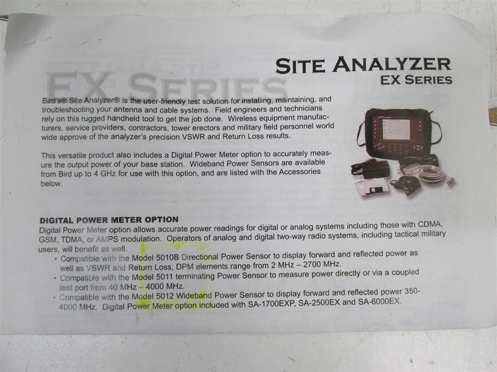 BIRD SA-2500EX Cable Antenna Site Analyzer