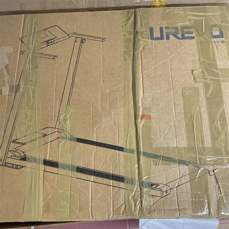 Urevo Folding Treadmill Anti Slip Belt LCD 12 Running Settings Home Gym