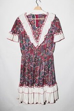 Square Dancing Dress Ruffles One-Piece size M/L Patterned