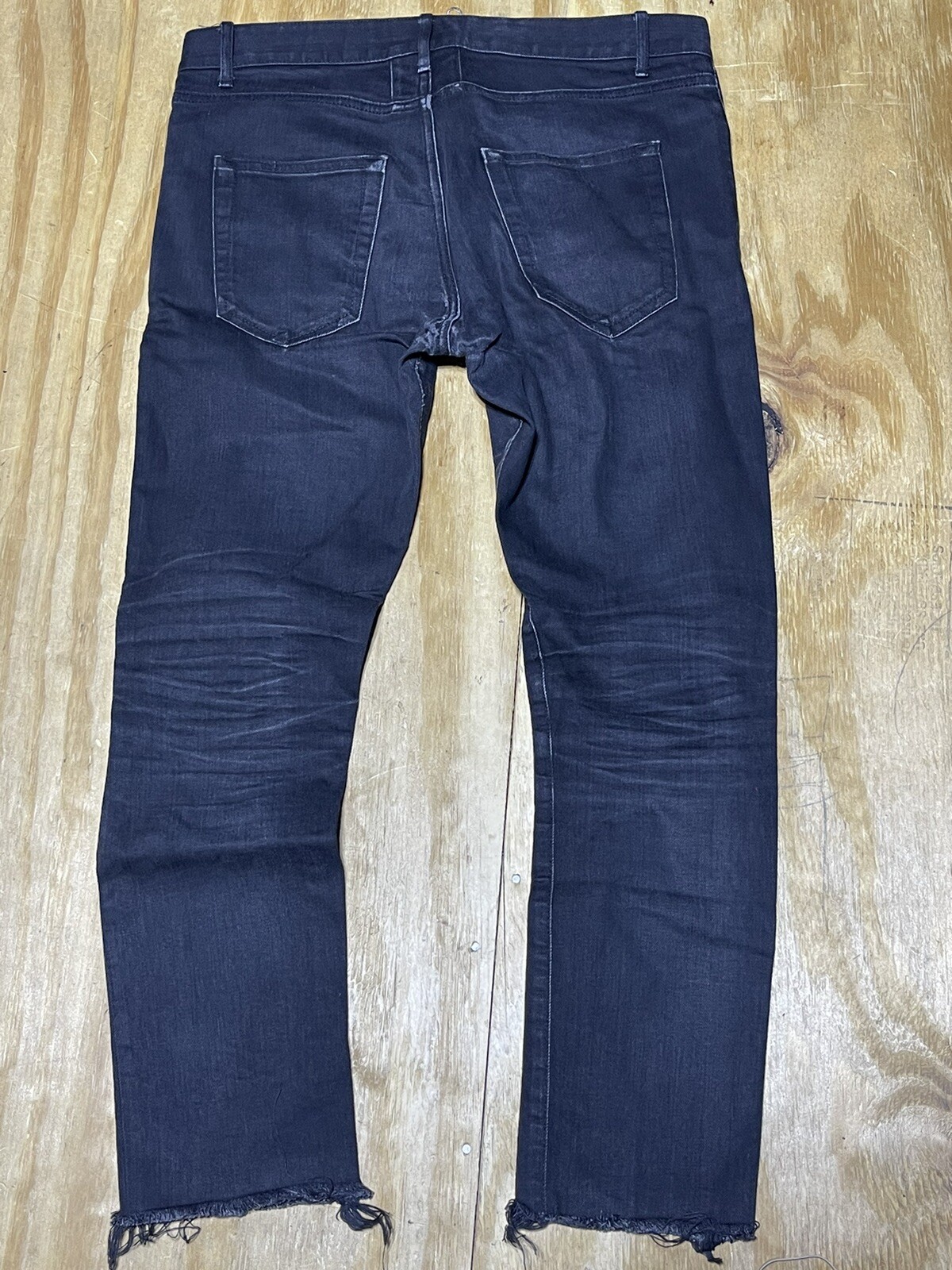 Saint Laurent jeans uomo 31 neri effetto invecchiato bottone L3