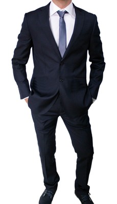 Abito da uomo Cerimonia Completo Vestito Elegante Classico Blu 46 48 50 52  54 56 | eBay