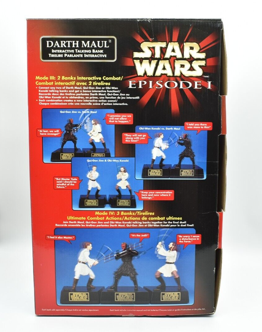 Star Wars - VINTAGE TALKING BANK, DARTH MAUL, Episode I, 1999