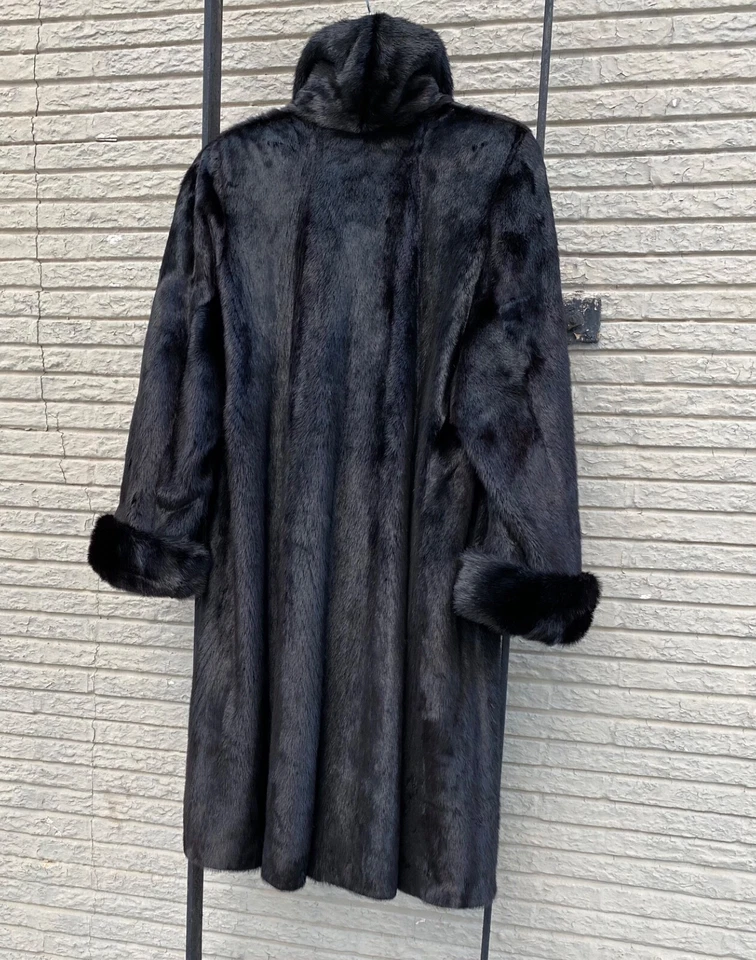Real black Mink Fur Glamorous Women's Coat Size M Regular; US Size 8 By Nicola N - Image 2 of 4