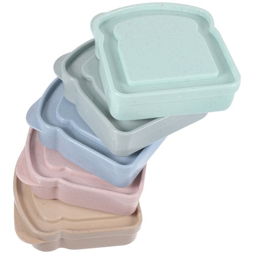5 Pcs Bread Storage Box Sandwich Container Containers for Adults