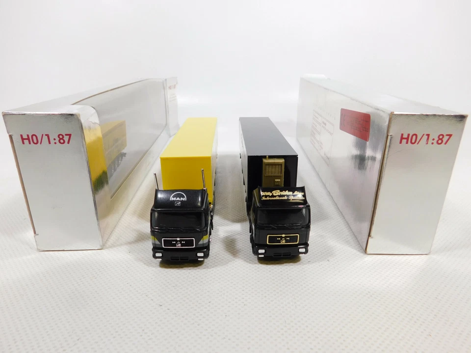 2x Herpa H0 1:87 Autoarticolato Man: Brühn Spedizione + Oldenburg, Mint + Box # - Immagine 4 di 4