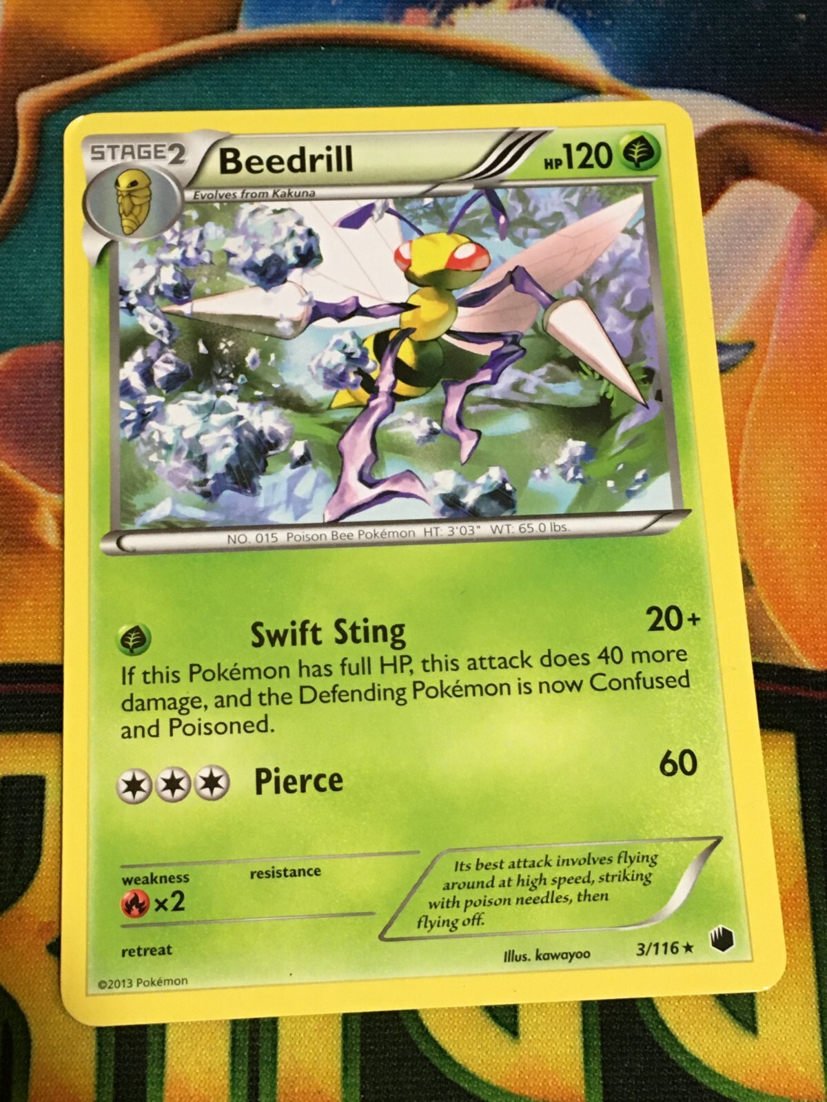 C4857 POKEMON TCG PLASMA FREEZE BEEDRILL #3 REGULAR LP RARE