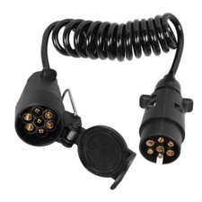 Spiralkabel 2m 7-polig Anhängerkabel Verlängerungskabel Anhänger Wohnwagen LKW