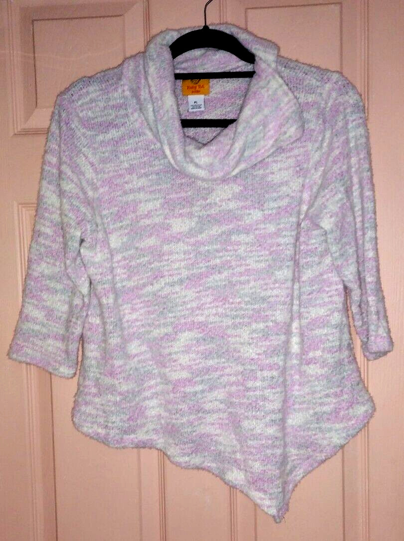 Ruby Rd. Violet & Gray PL Polyester - Nylon 3/4 S… - image 1