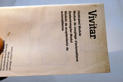 Vivitar Dedicated Module DM C/ N2/ N Instructions manual guide English EN