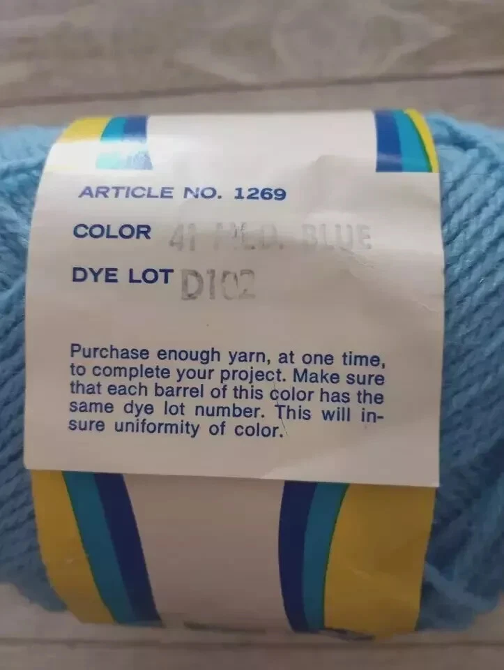 knit crochet baby sport yarn big 6 barrel #3 2pc (1 partial) blue - Image 3 of 3