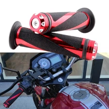MOTORCYCLE 7/8" HAND GRIPS HANDLE BAR RUBBER NON-SLIP RED FOR YAMAHA YZF R1 R6