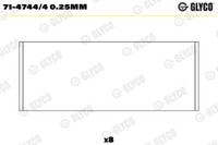 Glyco 71-4744/4 0.25Mm Pleuellager For Nissan Opel Renault Vauxhall