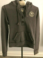 Women's Hollister Hoodie - SZ: XS - Gray w/ White Sleeve Lettering - California