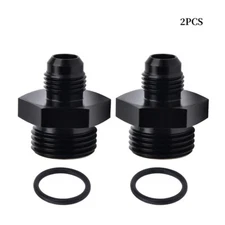 ORB O-ring AN10 10AN to AN6 6AN Male Adapter Fitting Black Pack of 2