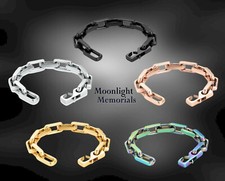 New Chain Link Stainless Steel Cremation Memorial Urn Ashes Bracelet