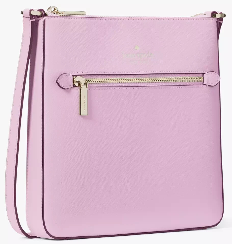 Kate Spade Sadie North South Crossbody Lavender Pink Leather Bag