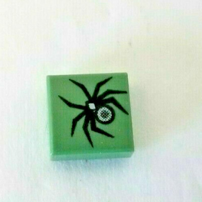 LEGO Spider Tile Wall Sand Green 1x1 Black Insect Potter Hogwarts Widow Castle
