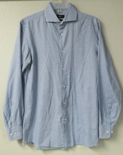 Mens Hugo Boss Mark US Sharp Fit Blue Size 15 32/33 Dress Shirt Button Front
