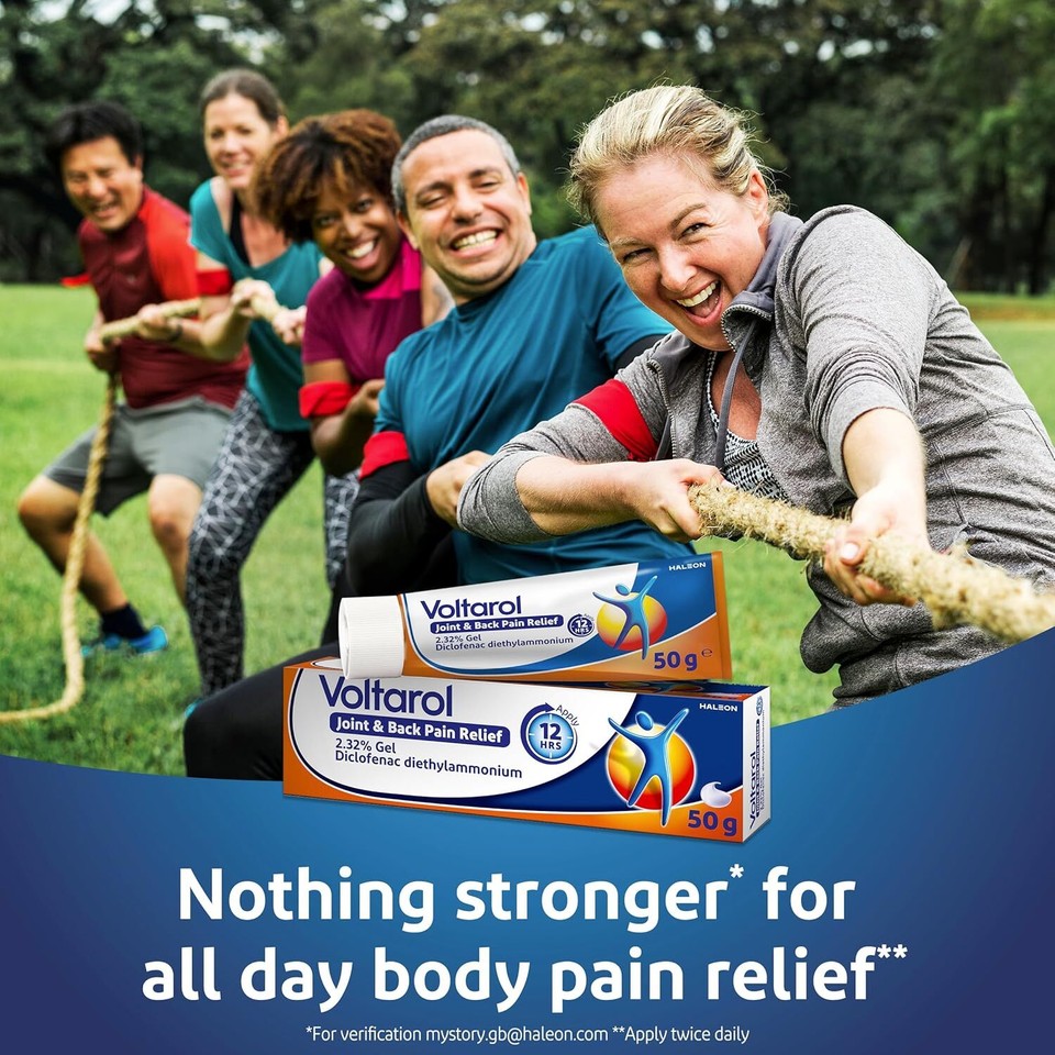 Voltaro Voltarol 2.32% JOINTS & BACK 12 Hour Pain Relief Gel ANTI INFLAMMATORY ...