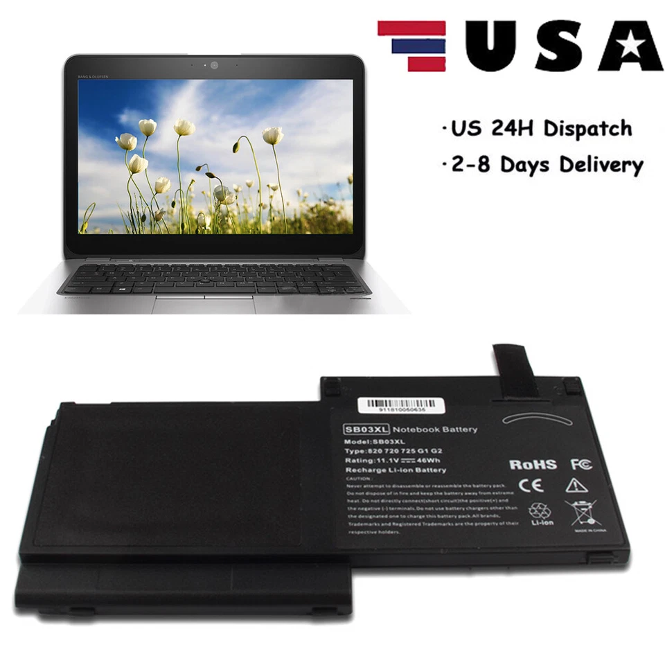 New Battery SB03XL For HP Elitebook 720 G1 G2 725 820 825 717378-001 716726-421 - Image 2 of 4
