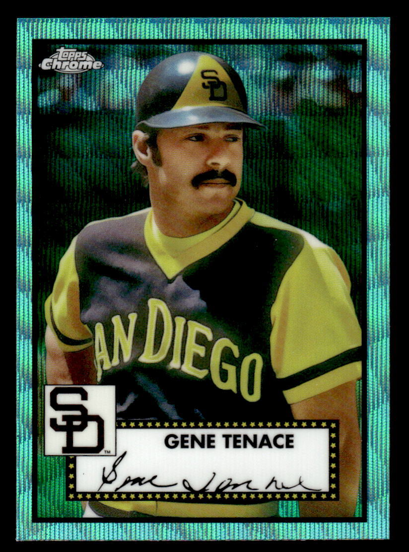 Gene Tenace 2021 Topps Chrome Platinum Anniversary #573 Aqua Wave