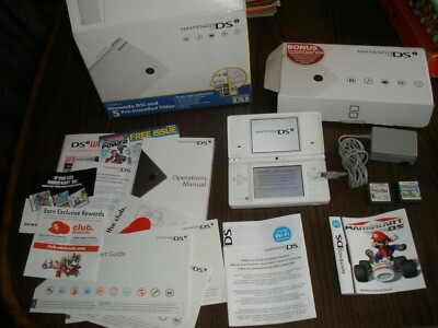 NINTENDO DSI COMPLETE IN BOX TESTED WORKS W/ SUPER MARIO & MARIO KART GAME