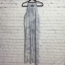 Cloth  Stone Anthropologie Women  s Jumpsuit Medium Blue Tie Dye Tie Waisted New