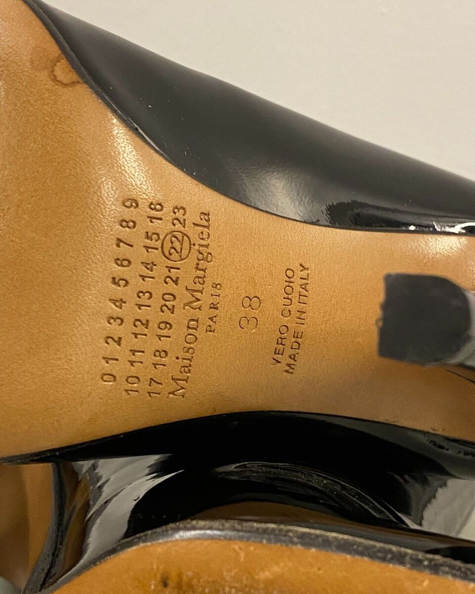 Maison Margiela Black Patent Leather PVC Clear Panel Calf Maison Margiela Black Patent Leather PVC Clear Panel Calf