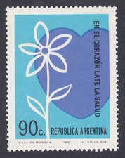 Argentina 1972 MNH Stamp Michel nº 1132 World Heart Month