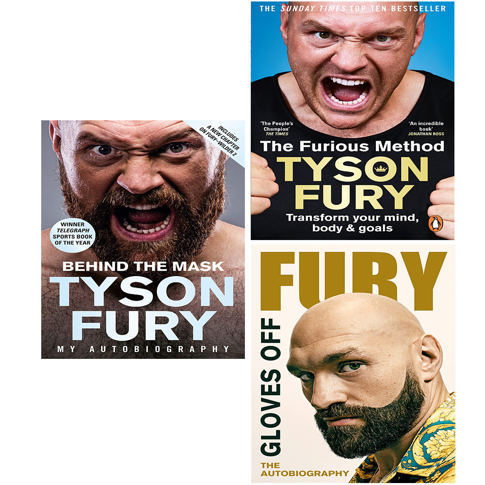 Tyson Fury Collection 3 Books Set Gloves Off, Furious Method,Behind the Mask