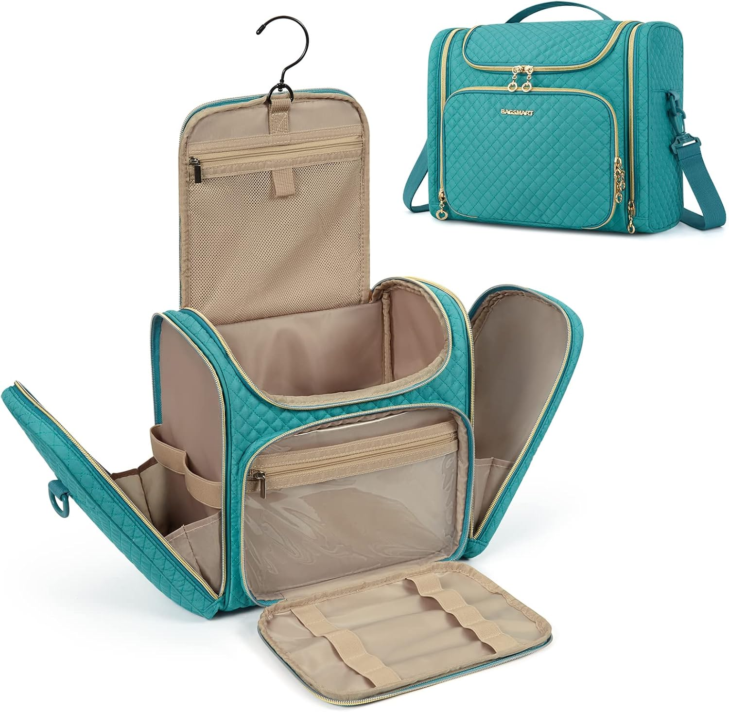 Water-Resistant Travel Toiletry Bag for Women Cosmetic Makeup Organizer  -image