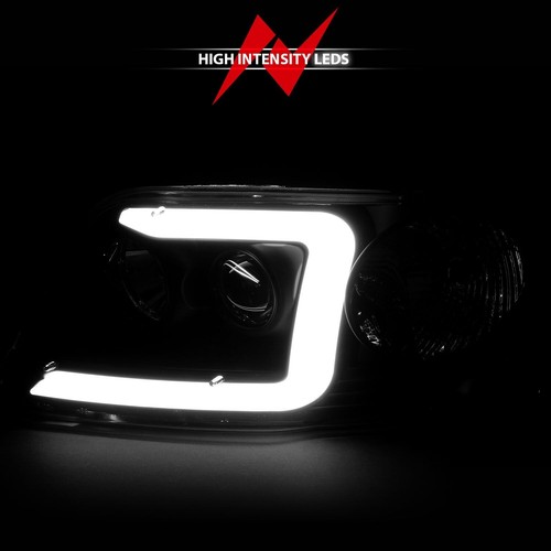 For FORD F-150 97-03 EXPEDITION 97-02 PROJECTOR C BAR HEADLIGHTS BLACK 111503 - Picture 4 of 5