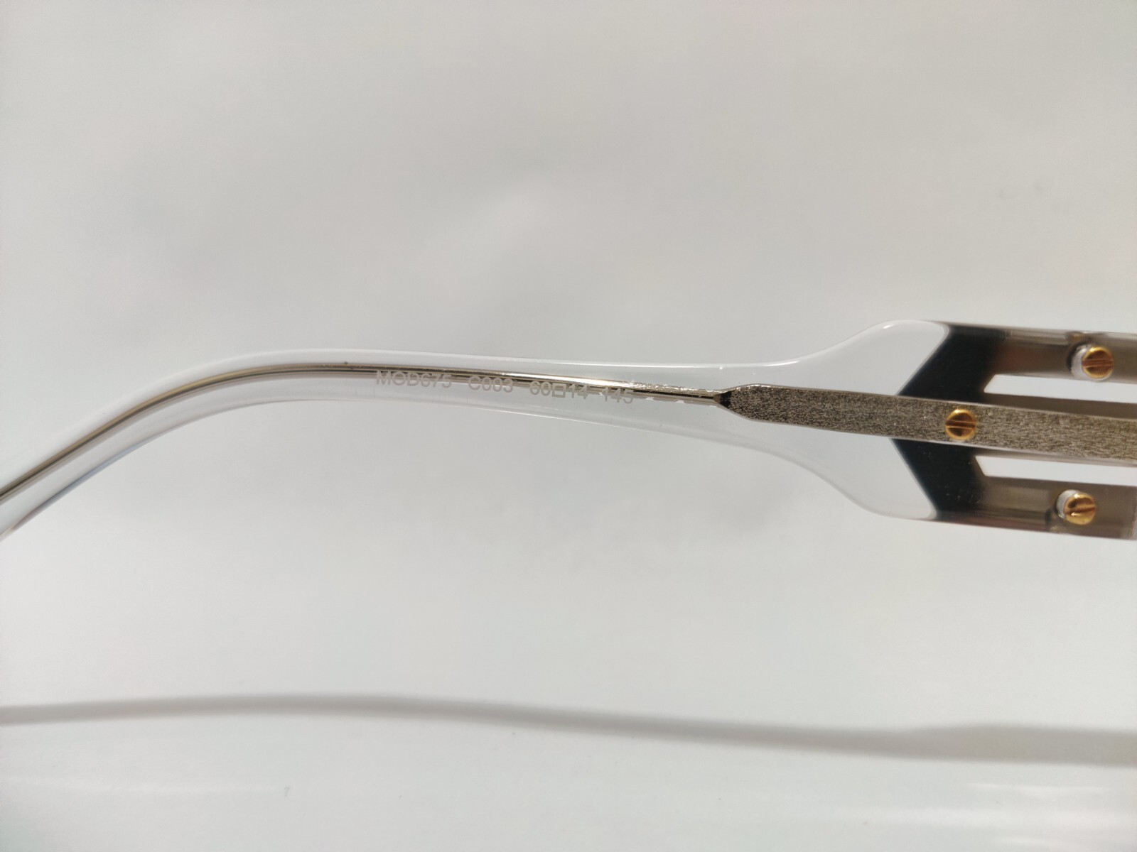 CAZAL Eyeglasses Full Crystal Gold Frame Clear Lens Men's Women's Eyewear