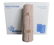 MedSource Elastic (Ace) Bandage 6"x5 yd. Sterile, Beige, Cotton/Elastic - 2, 10+