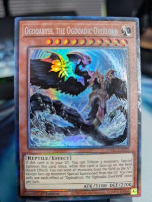 YuGiOh! Ogdoabyss, The Ogdoadic Overlord ANGU-DE009 Collector Rare 1st Ed