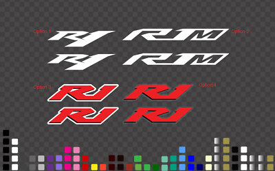 Yamaha R1 R1M YZF YZFR1 Replica Sticker Decal Pair in Many colours and ...