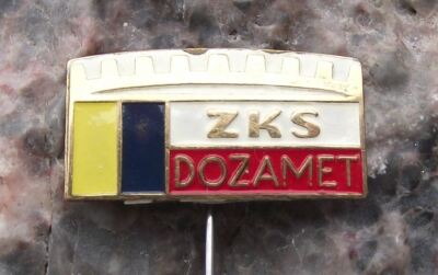 Antique ZKS Dozamet Poland Polish Football Club Arka Nowa Sol Soccer Pin Badge
