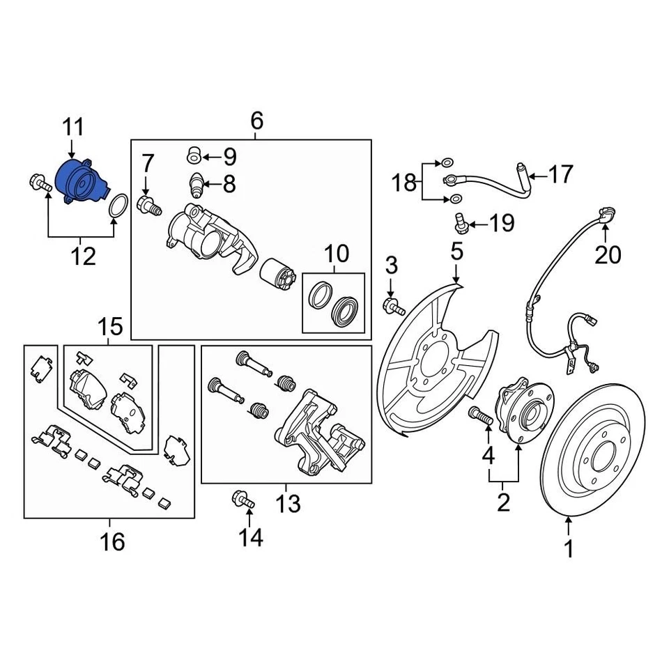 For Mazda CX-5 2016-2024 Mazda KA0G268EXA Rear Parking Brake Actuator Foto 2 de 4