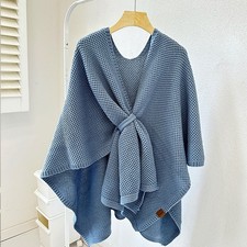 Women Knitted Shawl Cape Large Size Wrap Shawl Oversized Scarf Loose Shrug