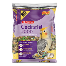 Premium Cockatiel Mix Bird Food Seeds, with Probiotics, 9 Lb