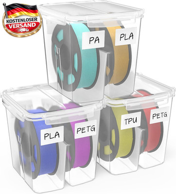 Filament-Aufbewahrungsbox Für 3D-Druck-Filament, 3 Pack Filamentbehälter Mit Luf