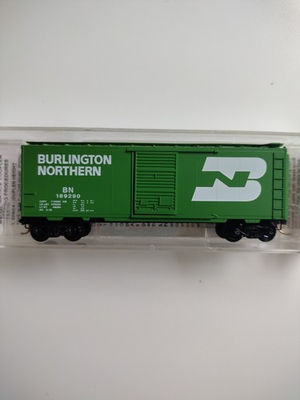 #ad N Scale Micro Trains MTL 20306 3 BN Burlington Northern 40#x27; Box Car #189290 $19.99