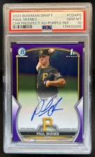 2023 Bowman Draft Paul Skenes Chrome Auto Purple Refractor 1st #/250 PSA 10