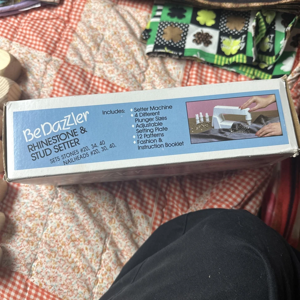 Винтажный 80-х Bedazzler со стразами гвоздики сеттер инструкции и узоры оригинальной коробке - Изображение 4 из 4