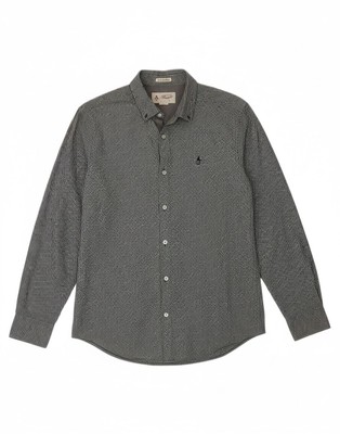 Pinguin Heritage Slim Fit Herrenhemd Small schwarz Gingham AQ17