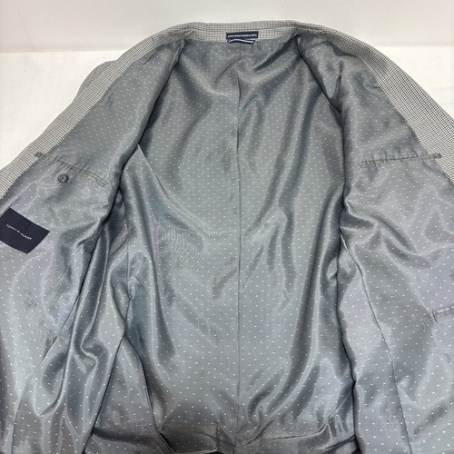 Giacca blazer Tommy Hilfiger uomo 48L grigio Glen check pied de poule cappotto sportivo usato in ottime condizioni - Foto 10 di 15