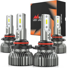 9005 9006 LED Bulb Kit, 350 Brighter, High and Low Beam Bulbs Combo, 6000K Cool