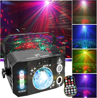 7-in-1-LED-Effektlichts Laser Discolicht RGB DJ Discokugel DMX Mit Fernbedienung