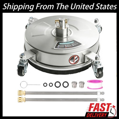 #ad 14quot; Pressure Washer Surface Cleaner with 4 Wheels for Patio amp; Driveways4000 PSI $43.99