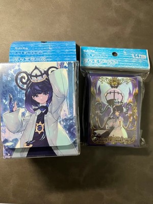 Pokemon Center Gwynn Mega Chandelure Deck Shield 64pcs & Deck Case FS